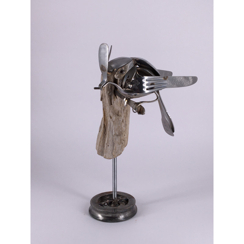 Arnaud Lahoche, "Birdy", sculpture métal