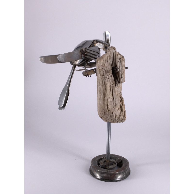 Arnaud Lahoche, "Birdy", sculpture métal