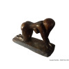 Noizette, sculpture érotique de femme en terre cuite patinée