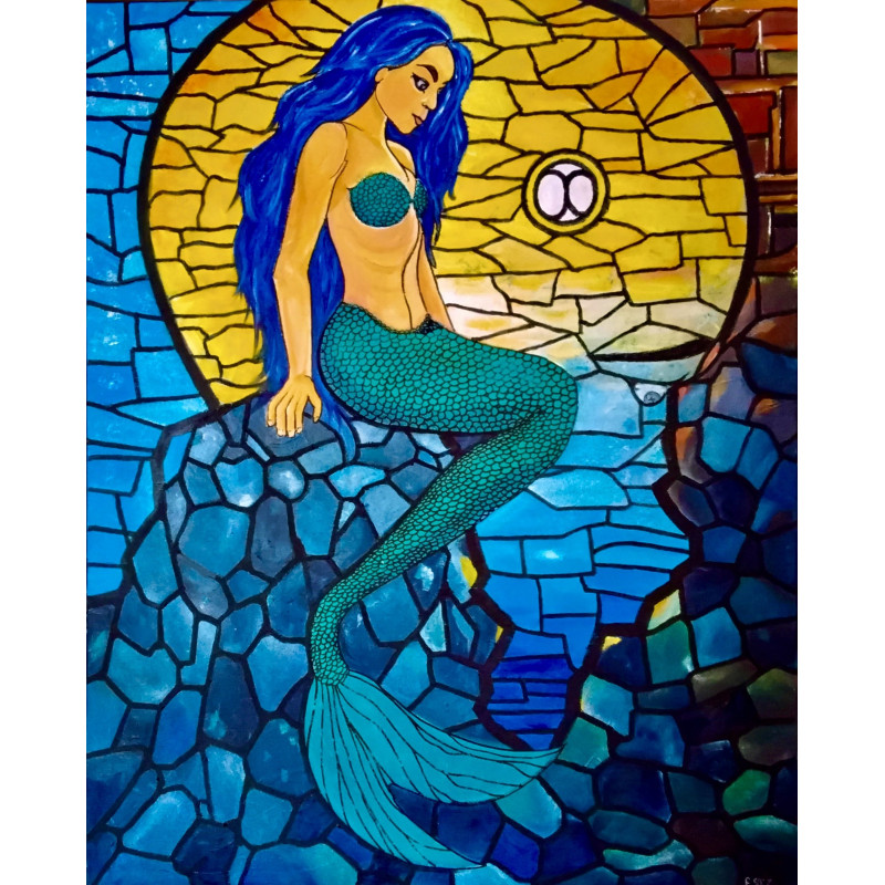 ESDEZ, "Circé", Huile sur toile