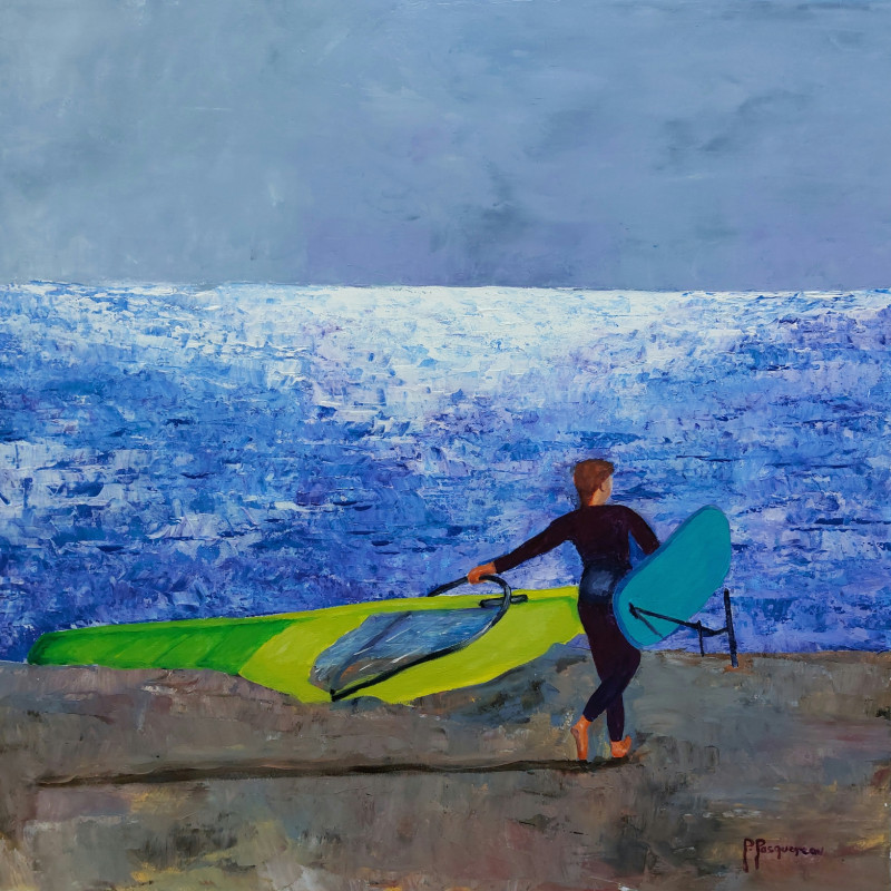 Patrick PASQUEREAU, "L'Appel de la Mer", acrylique sur toile coton