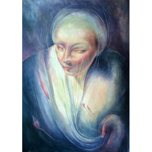 Camille PERRET, "Méandres", gouache et crayon sur papier