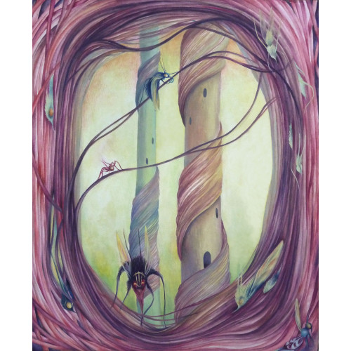 Camille PERRET, "Le Nid", gouache sur papier
