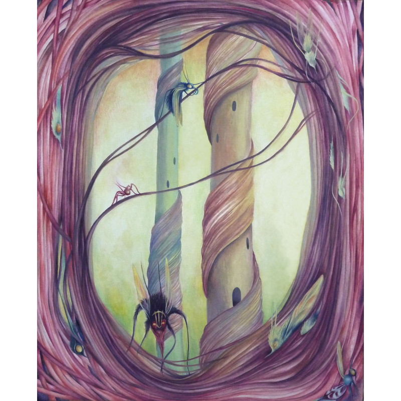 Camille PERRET, "Le Nid", gouache sur papier